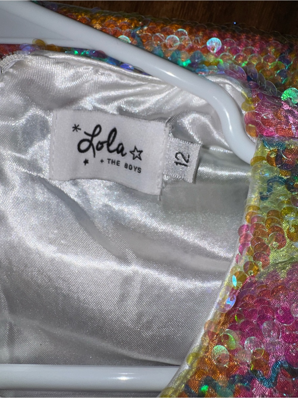 Lola + The Boys Multicolor Sequin Dress - Picture 4 of 4
